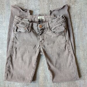 MOTHER The Looker Pop! SZ 25 Brown Low Rise Skinny Jeans in Dye-Clay Jeans